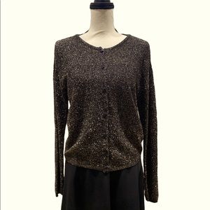 Clio vintage gold and black cardigan size L